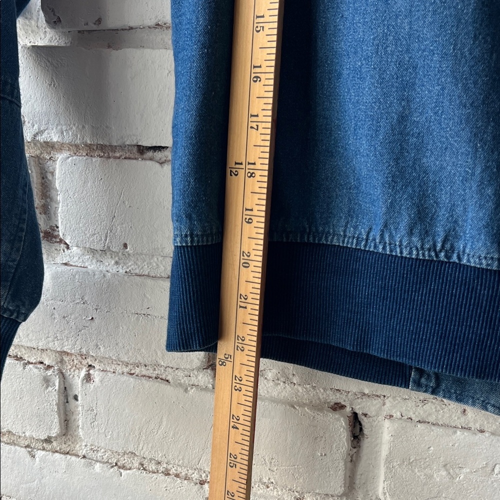 Denim Bomber Jacket in Medium Blue lightweight spring jacket rd style - Picture 12 of 12
